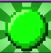 Green pixel-art ball colour icon.