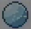Pale blue Frozen ball with diagonal icy highlights.