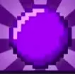 Purple pixel-art ball colour icon.