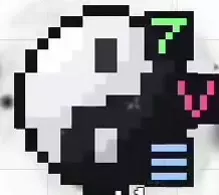 Black-and-white Yin-Yang ball with colored trait badges.