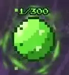 Bright green Toxic ball surrounded by a green aura.