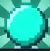 Cyan pixel-art ball colour icon.