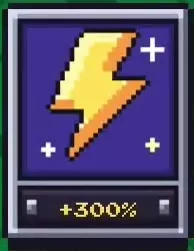 Quick Harvest card with a yellow lightning bolt and a +300% label.