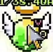 Green and gold Penta-Mutant Vampire ball with wings and a halo, partly obscured by the cursor.