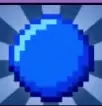 Blue pixel-art ball colour icon.