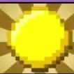Yellow pixel-art ball colour icon.