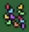 Colorful pixel-art Confetti ball effect icon.