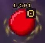Red Coin Ball with a yellow coin badge and golden glow.
