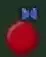 Red ball with a small blue bow above it.
